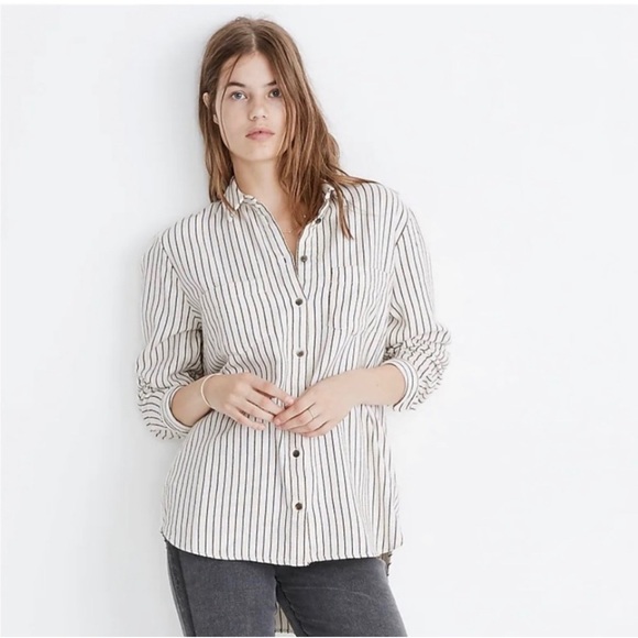 Madewell Cotton Button Down - Striped - Picture 1 of 6